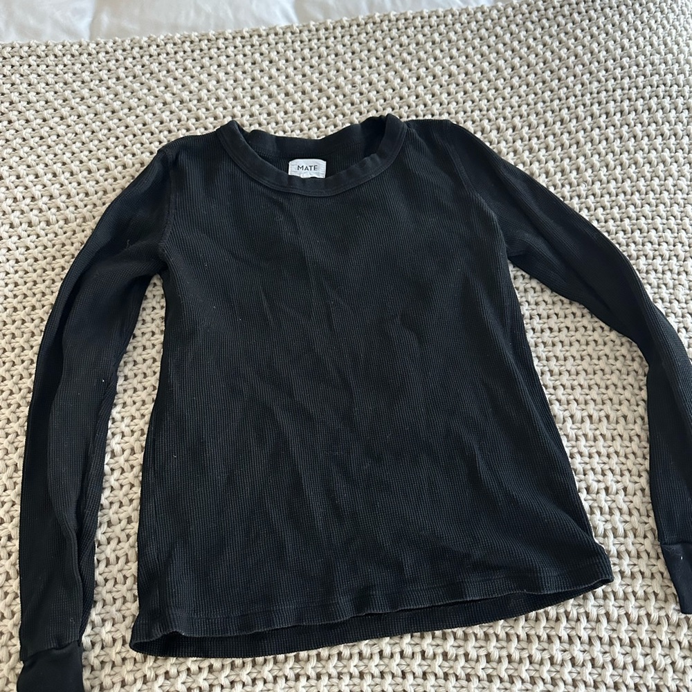 MATE the Label Thermal Black Long Sleeve Top